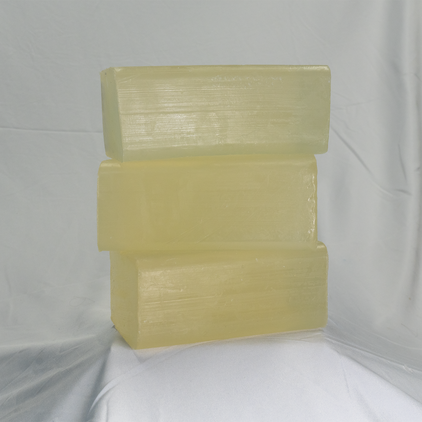Aloe Vera Soap Base 3 Large Blocks Bulk Stock on a White Background