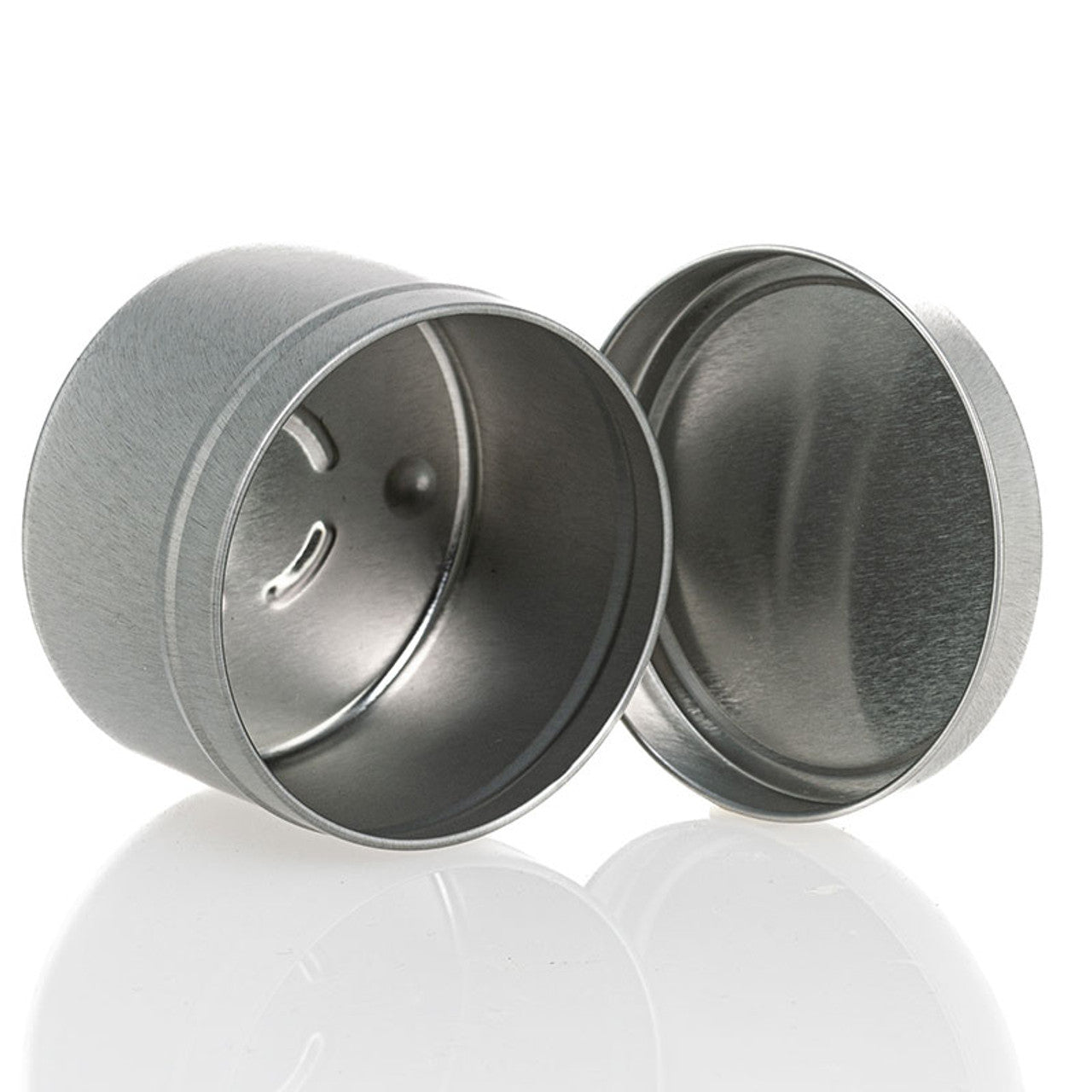 Silver Round Tin 4oz,6oz, 8oz, 12oz - AFFILIATED - Candle Cocoon, LLC