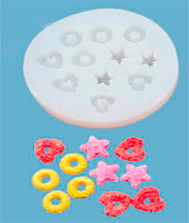 Ring and Star Small Silicone Mold - New! - Candle Cocoon, LLC