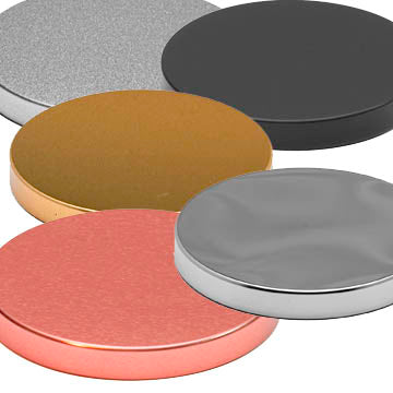 Large Metal Lid in Chrome, Black, Silver, Rose Gold, Gold - AFFILIATED - Candle Cocoon, LLC