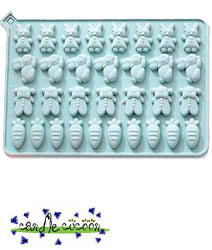 Small Cartoon Kitty, Rabbit, Koala Bear and Carrot Mold Sheet - Candle Cocoon, LLC