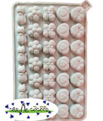 Small Kitty, Heart, Butterfly, Flower and Paw Prints Mold Sheet - Candle Cocoon, LLC