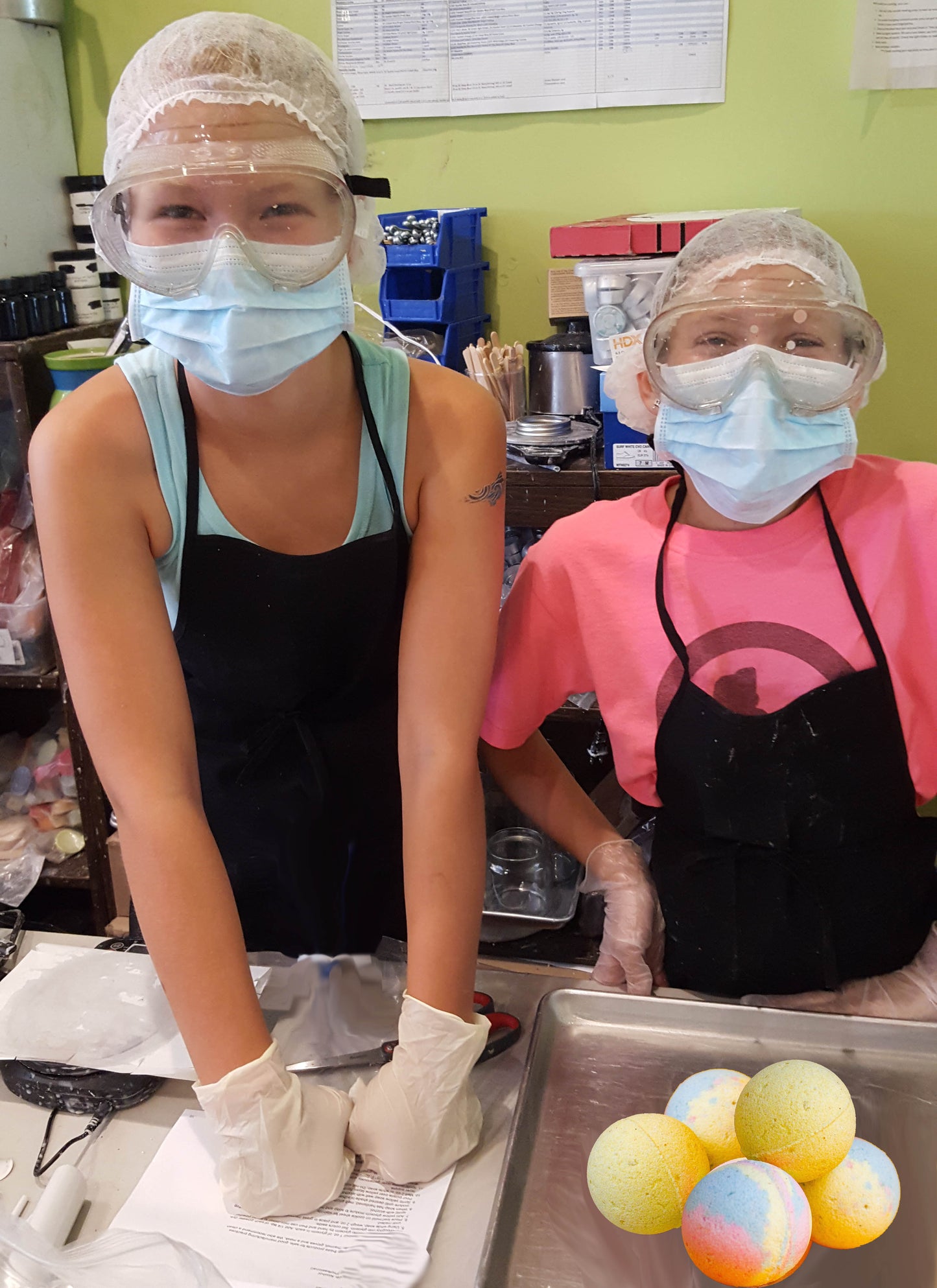 Bath Bombs made by two 10 year olds