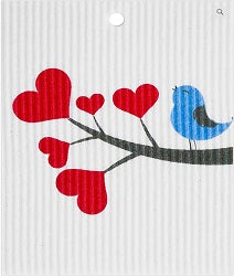 Wash Towel - Bird on Heart Branch - Candle Cocoon, LLC