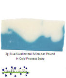Blue Swallowtail Mica in Cold Process Soap