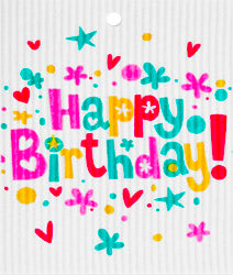 Wash Towel - Happy Birthday - Candle Cocoon, LLC