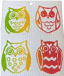 Wash Towel - Owls Multi - Candle Cocoon, LLC