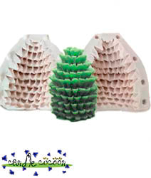 Pine Cone Mold 2-part - Silicone - Candle Cocoon, LLC