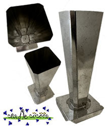 Pyramid with Flat Corners - Tin Plated Metal Molds - Candle Cocoon, LLC