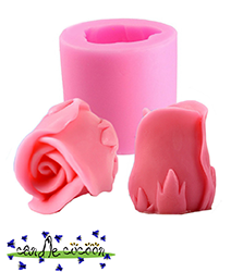 Rose Bud Flower Silicone Mold - Candle Cocoon, LLC