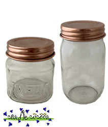 Mason Jar Lid in Shiny Copper - Candle Cocoon, LLC