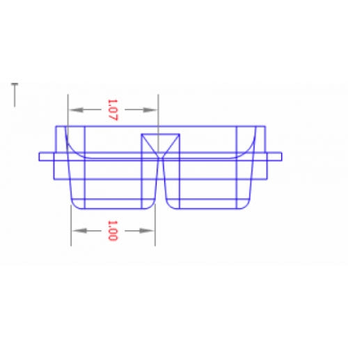 Clam Shell - Small Square - 6 Cavity - candle-cocoon