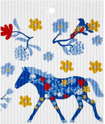 Wash Towel - Horse and Bird Floral - Candle Cocoon, LLC