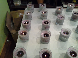 Testing Candle Cocoon scents in Tealights, Votives and Jars