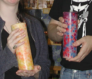 Confetti Pillar Candle Making with Pictures