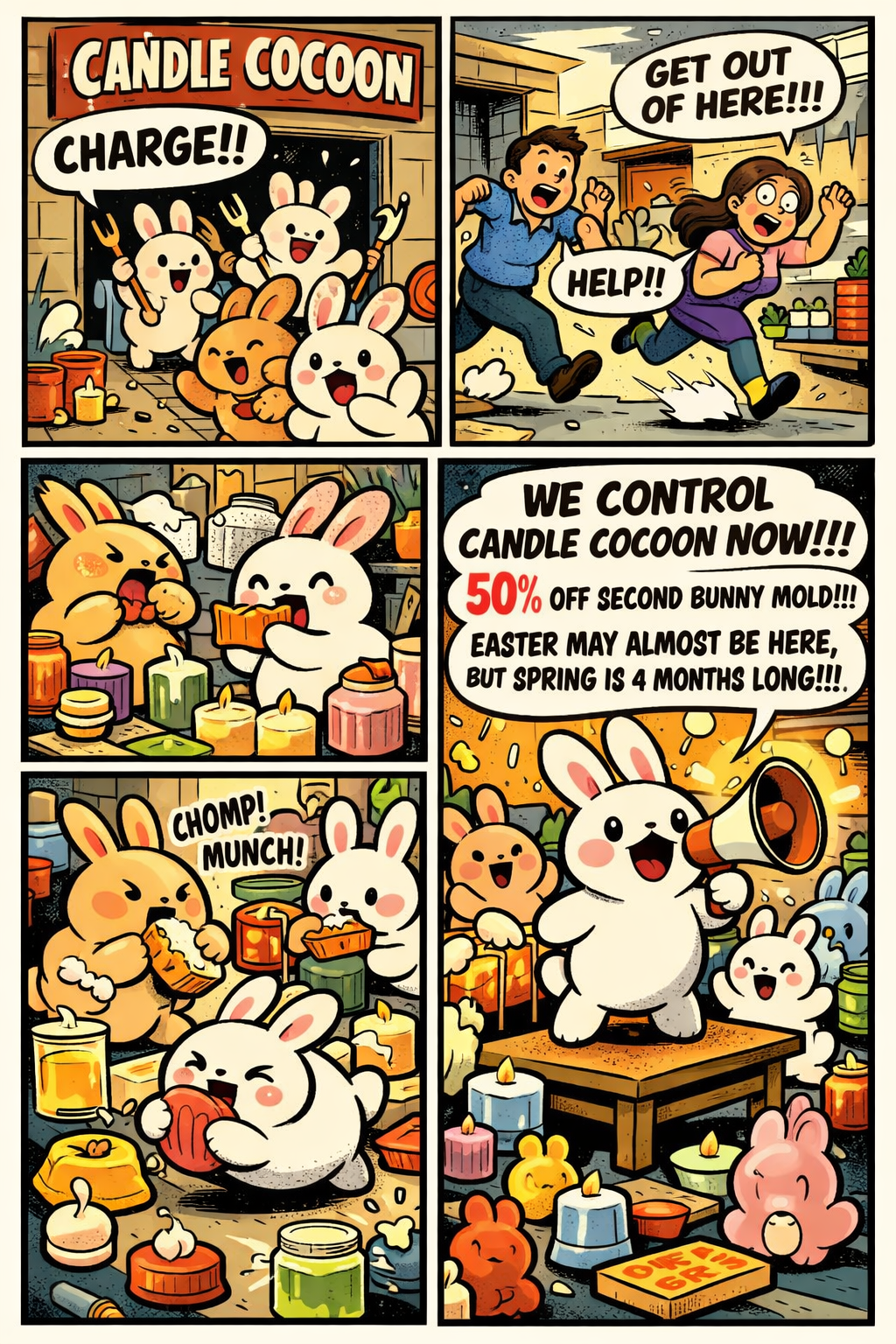 Moon Bunny Melt and Pour Soaps from Kit