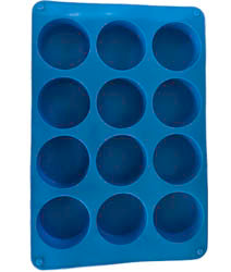 Twelve Cavity Rounds Blue Silicone Mold