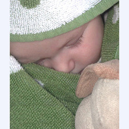 Sleeping baby wrapped in soft blanket, representing Amore Dolce fragrance oil’s sweet and comforting scent