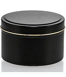 Black Round Tin 4oz, 6oz, 8oz, 12oz  - AFFILIATED