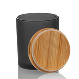 Frosted Black Candle Jar With Bamboo Lid 14.5oz  - AFFILIATED