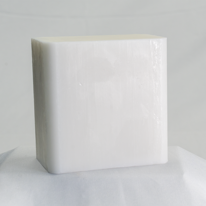 Cocoa Butter Soap Base 1lb Block on White Background
