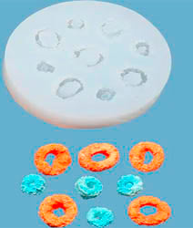 Loops and Candy Round with Hole Silicone Mold - New!