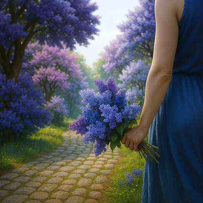 Lovely Lilac Fragrance Oil evokes the scent of blooming lilac trees in natural shades of purple, plum, and white — wild, raw, and slightly sweet.