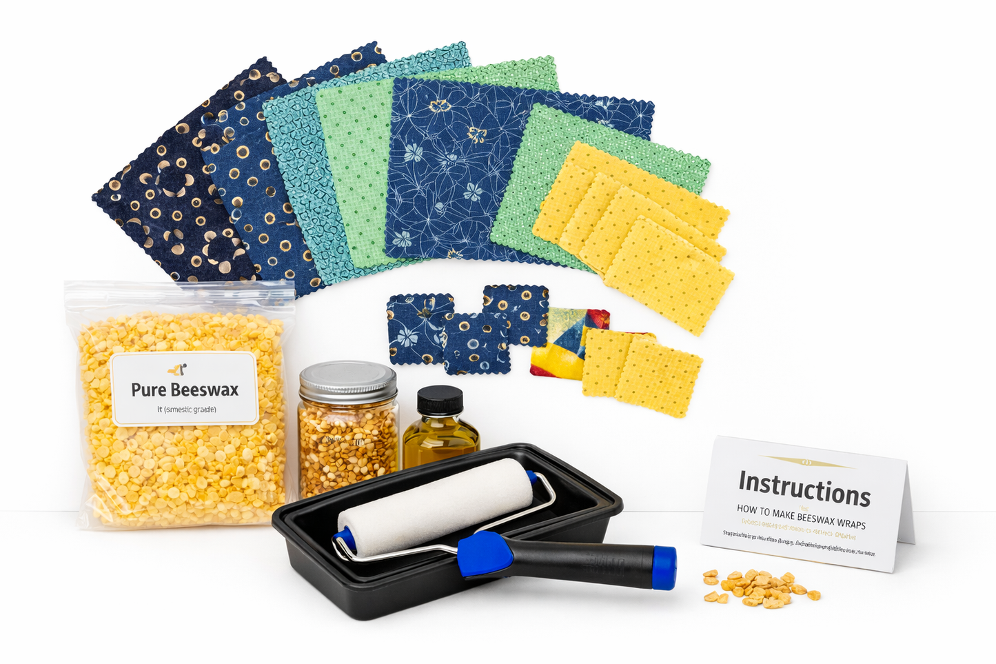 Premium Beeswax Wrap Kit – Make 10+ Reusable Food Wraps