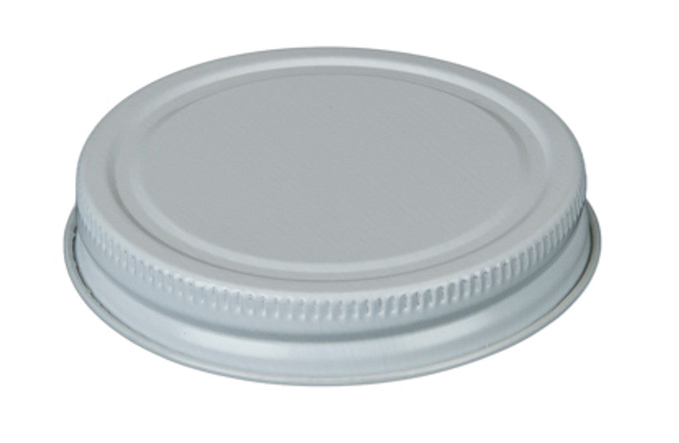 White 70/400 lined metal lid