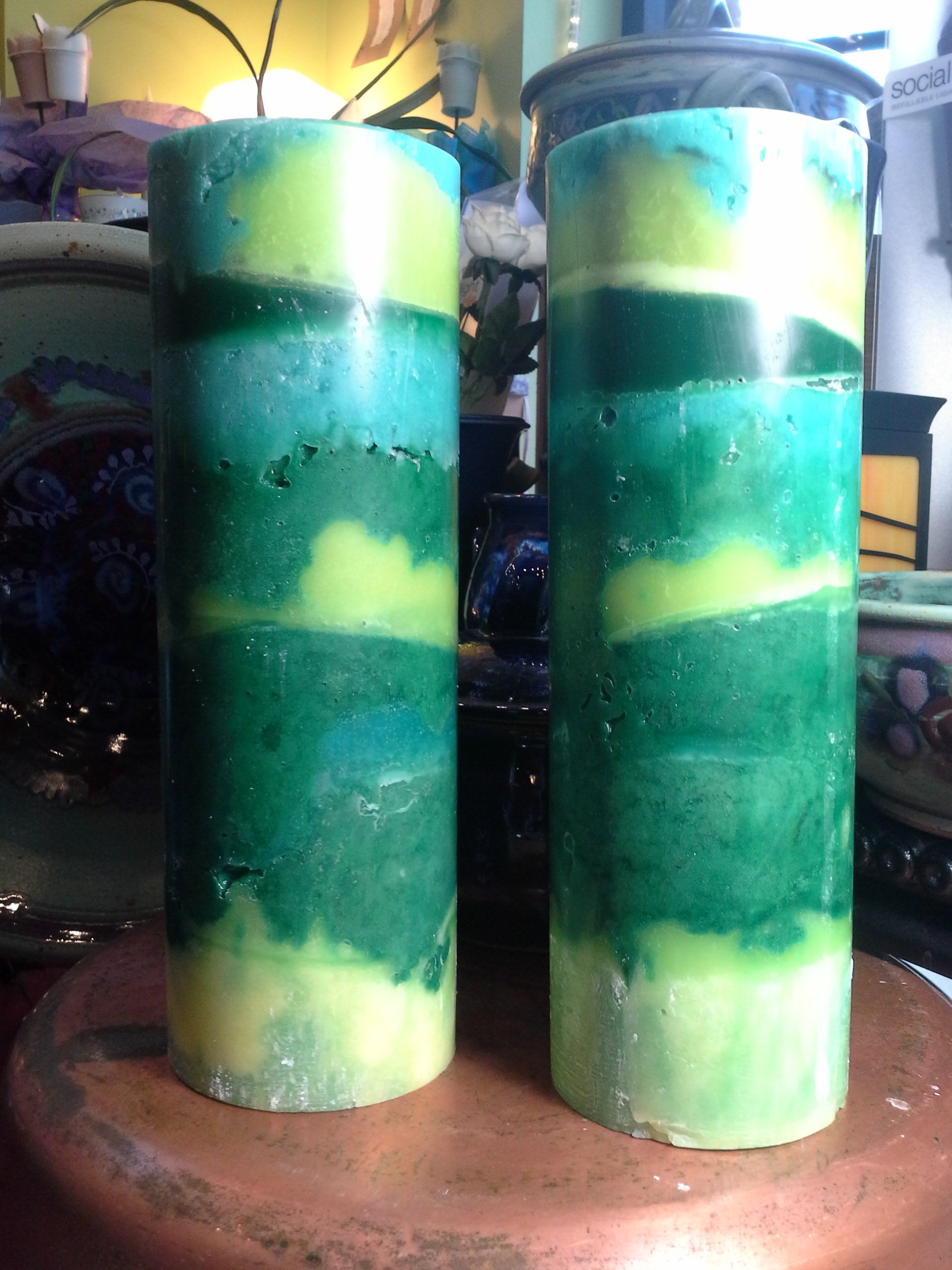 Marble pillars made using 145F paraffin wax