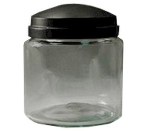 16oz Apothecary Jar with Black Lid - candle-cocoon