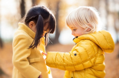 Two children outside