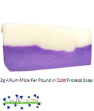3g Allium Mica per pound of cold process soap