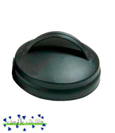 Black Lid with Handle for Apothecary Jars
