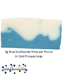 Blue Swallowtail Mica in Cold Process Soap