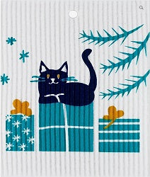 Wash Towel - Cat on Presents