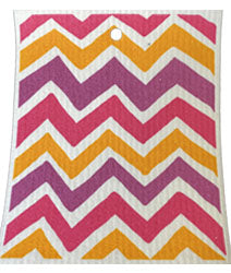 Wash Towel - Pink/Red/Orange Chevron