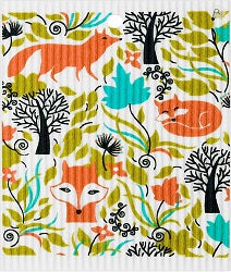 Wash Towel - Foxes in Forest