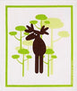 Wash Towel - Moose/Trees