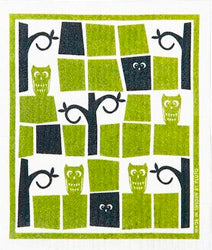 Wash Towel - Owls with Spooky Trees