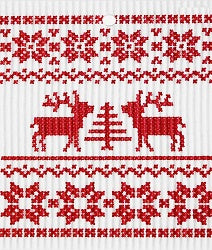 Wash Towel - Red Reindeer*