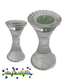Small Clear Glass Taper Candle Holder