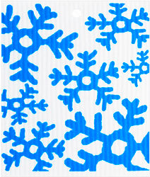 Wash Towel - Blue Snowflake
