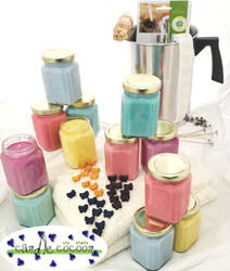 Soy Wax Candle Making Kit-12 Jars, lids, Flutter Dyes, Scent, Wax, Wick,  Glue Dots, Wick Holder, Pour Pot and Thermometer