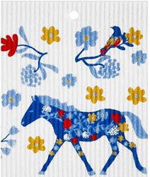 Wash Towel - Horse and Bird Floral