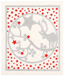 Wash Towel - Reindeer/Tree